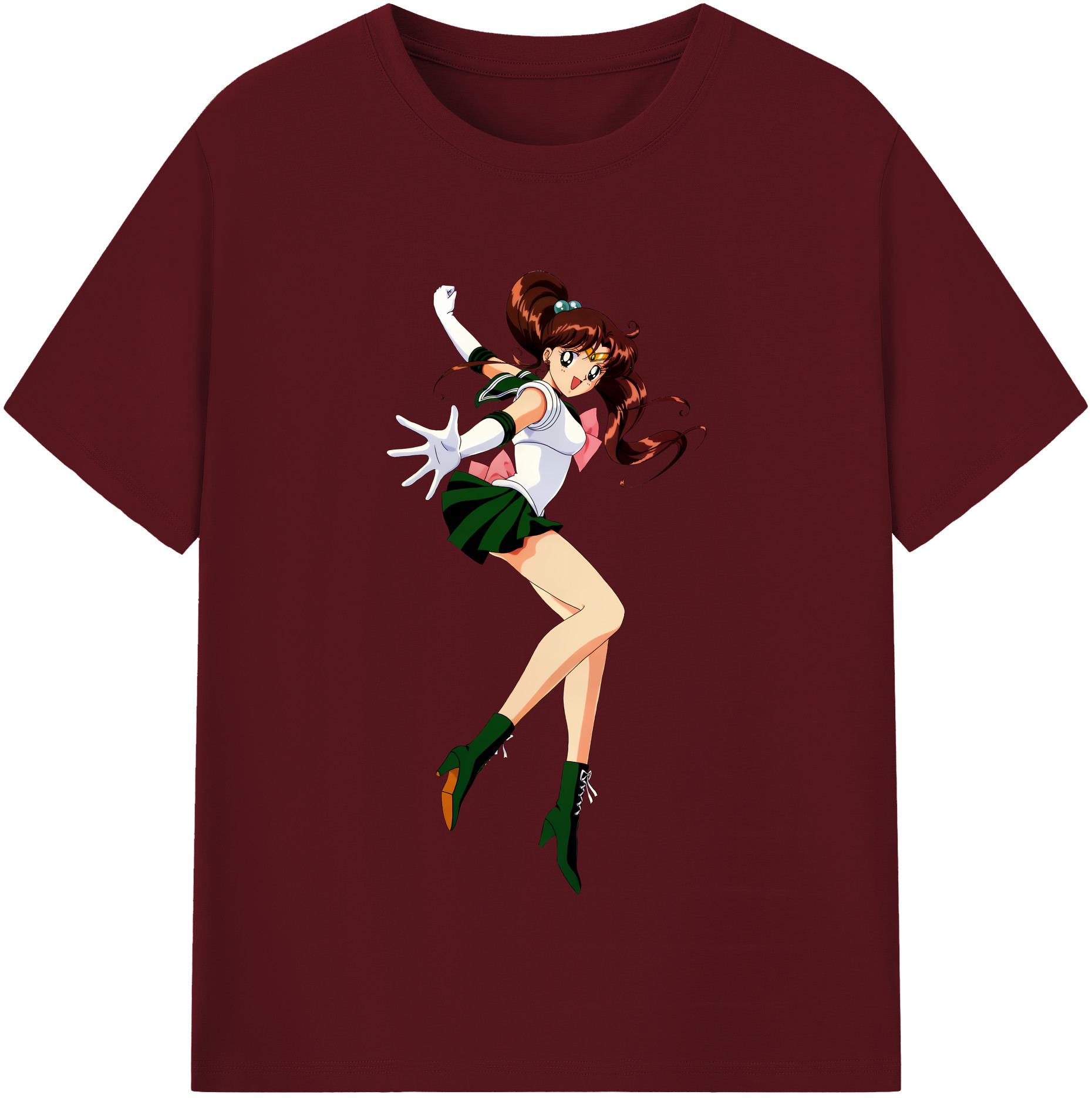 （画像用） 美少女戦士セーラームーン 木野 まこと きの まこと Sailor Moon Kino Makoto （セーラージュピター；Sailor Jupiter） 綿100％半袖Tシャツ（フロントプリント）
